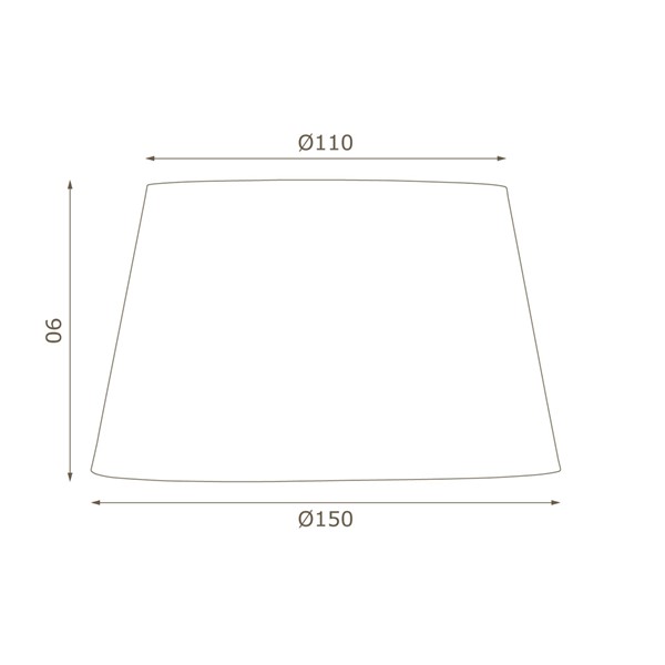 (image for) Cotton Drum Shade Mushroom